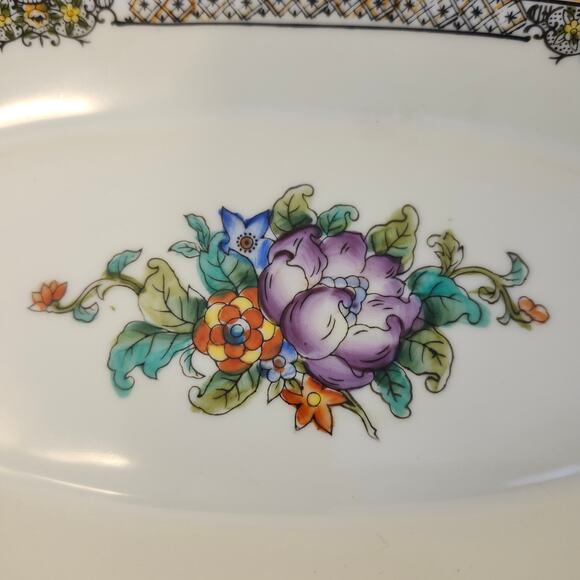 Noritake Handcrafted Vintage Oval Floral Porcelain Vegetable Dish Japan - Picture 4 of 12